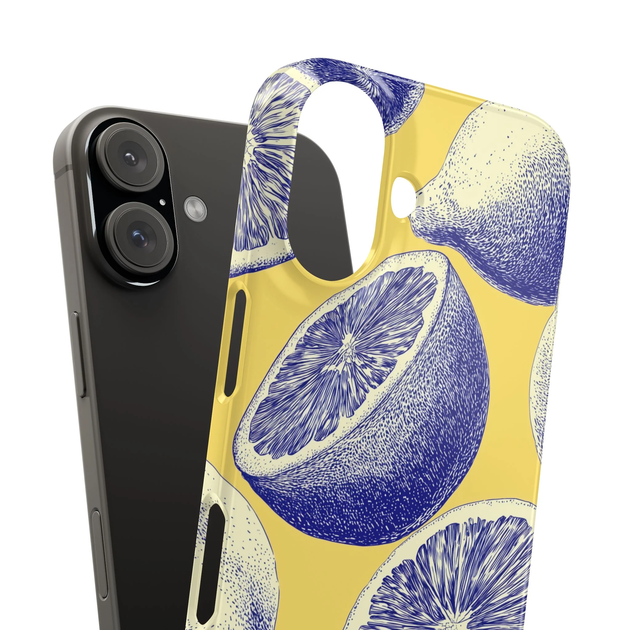 Indigo Citrus - Slim Phone Case - Image 93
