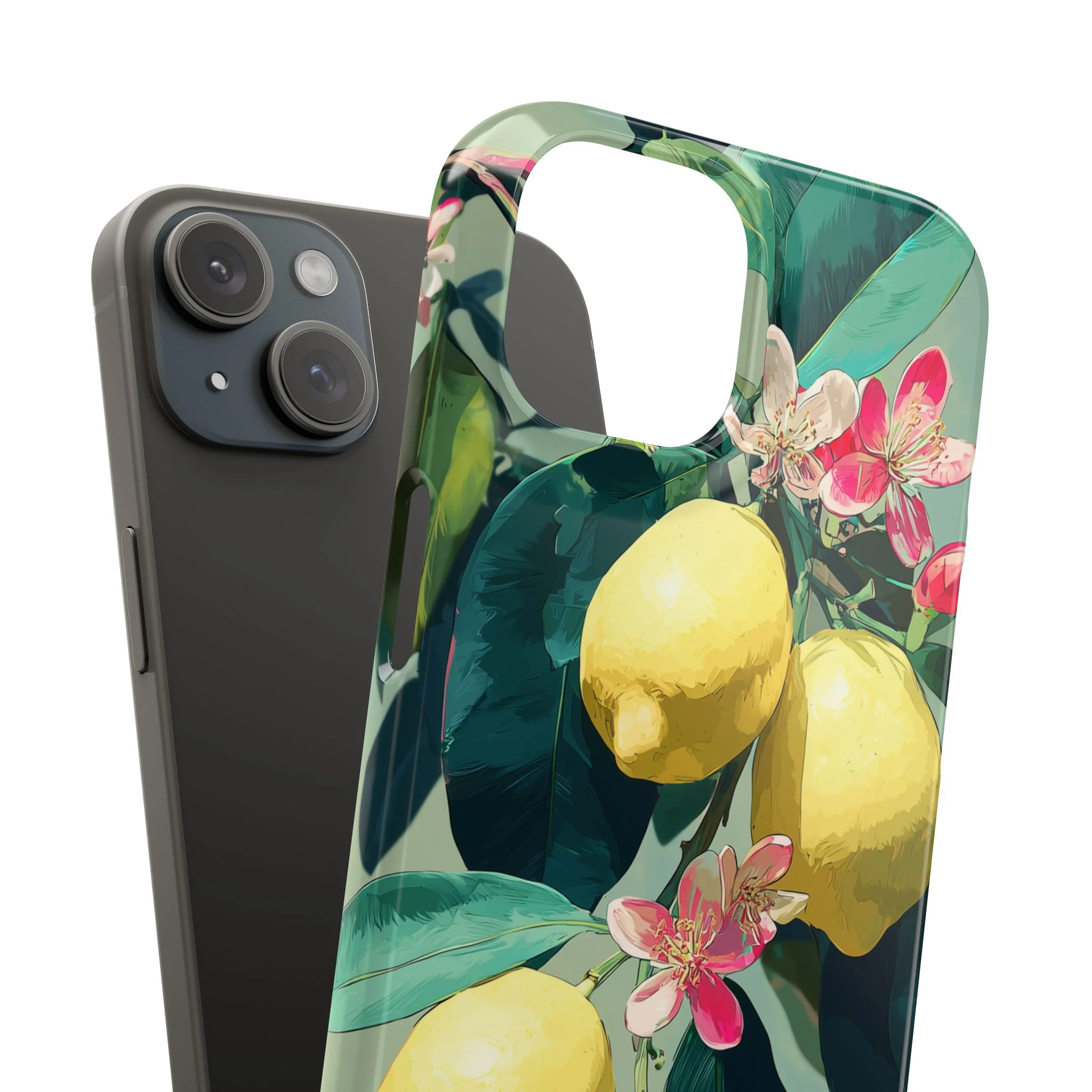 Lemon Bloom - Slim Phone Case - Image 100