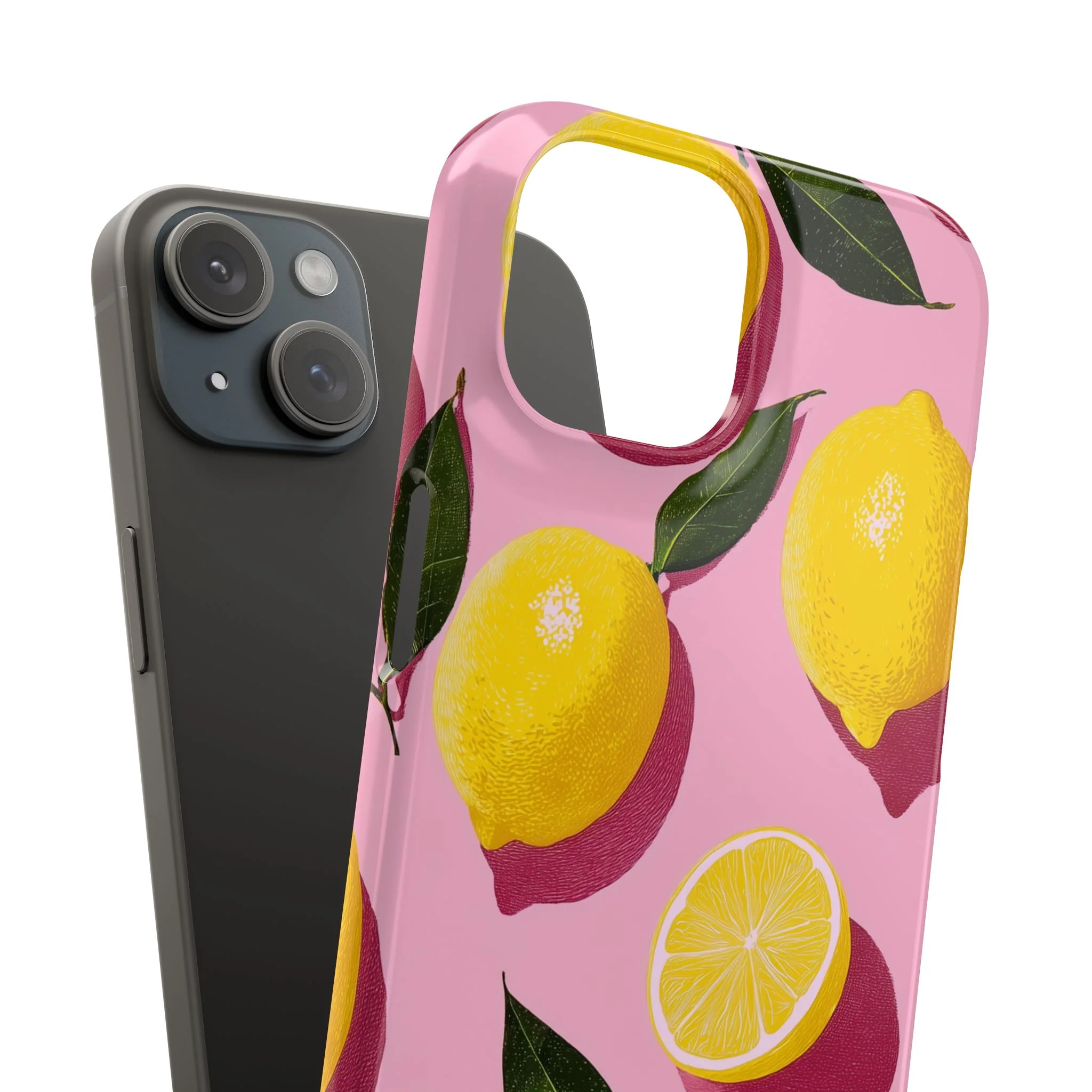 Retro Lemon - Slim Phone Case - Image 100